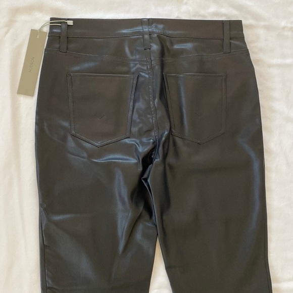 HUDSON JEANS Faux Leather Jeans in Black Beauty - Picture 10 of 16